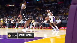 Talen Horton-Tucker made the Lakers bench stand up with a powerful dunk 