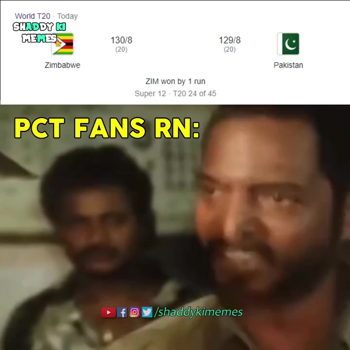 Pakistan vs Zimbabwe Match meme