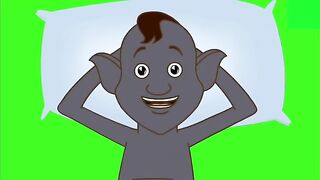 Green Screen cartoon ghost animation.Green screen cartoon talking video.Cartoon Animation