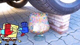 Experiment Car vs Spongebob: Orbeez Balloon, Jelly, Eggs ???? Crushing Crunchy & Soft Things by Car