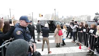 Sylvester Stallone visits the Rocky Statue to promote Creed II