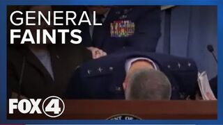 General faints at the podium