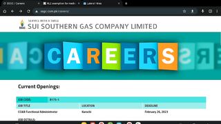 SSGC Latest Jobs 19 Feb 2023