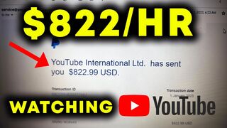 How I Made $822 In One Hour by WATCHING YT VIDEOS -???? How To Make Money Watching YouTube Videos