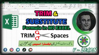 How to Remove Extra Spaces in MS Excel | Remove All Unwanted Spaces in MS Excel | TRIM All Spaces |SUBSTITUTE