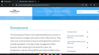 Nova Scotia Canada Immigration