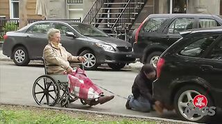 Grandpas High Speed Wheelchair | Prank