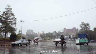 Rainy weather in Multan today