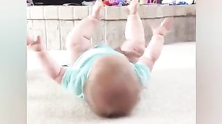 Baby similing video