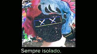 Cabelo azul e rosa