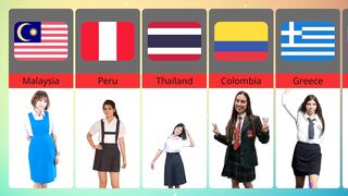 School Girls Uniform From Different Countries