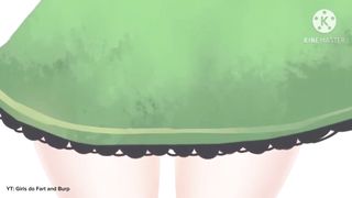 MMD Girl facefarting Animation POV